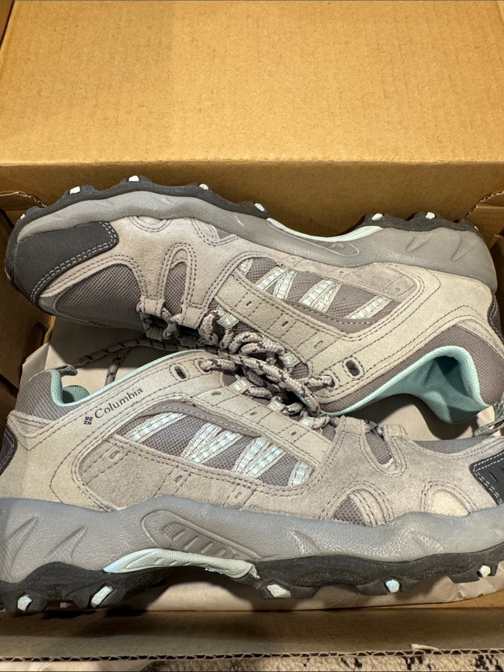 Columbia Gray and Blue Vapor Women's Tagori Trail Sneakers 9 1/2
